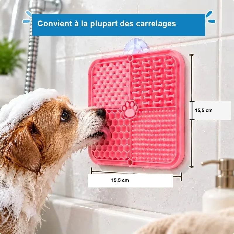 Tapis de léchage mural de 15,5 cm compatible avec la plupart des carrelages