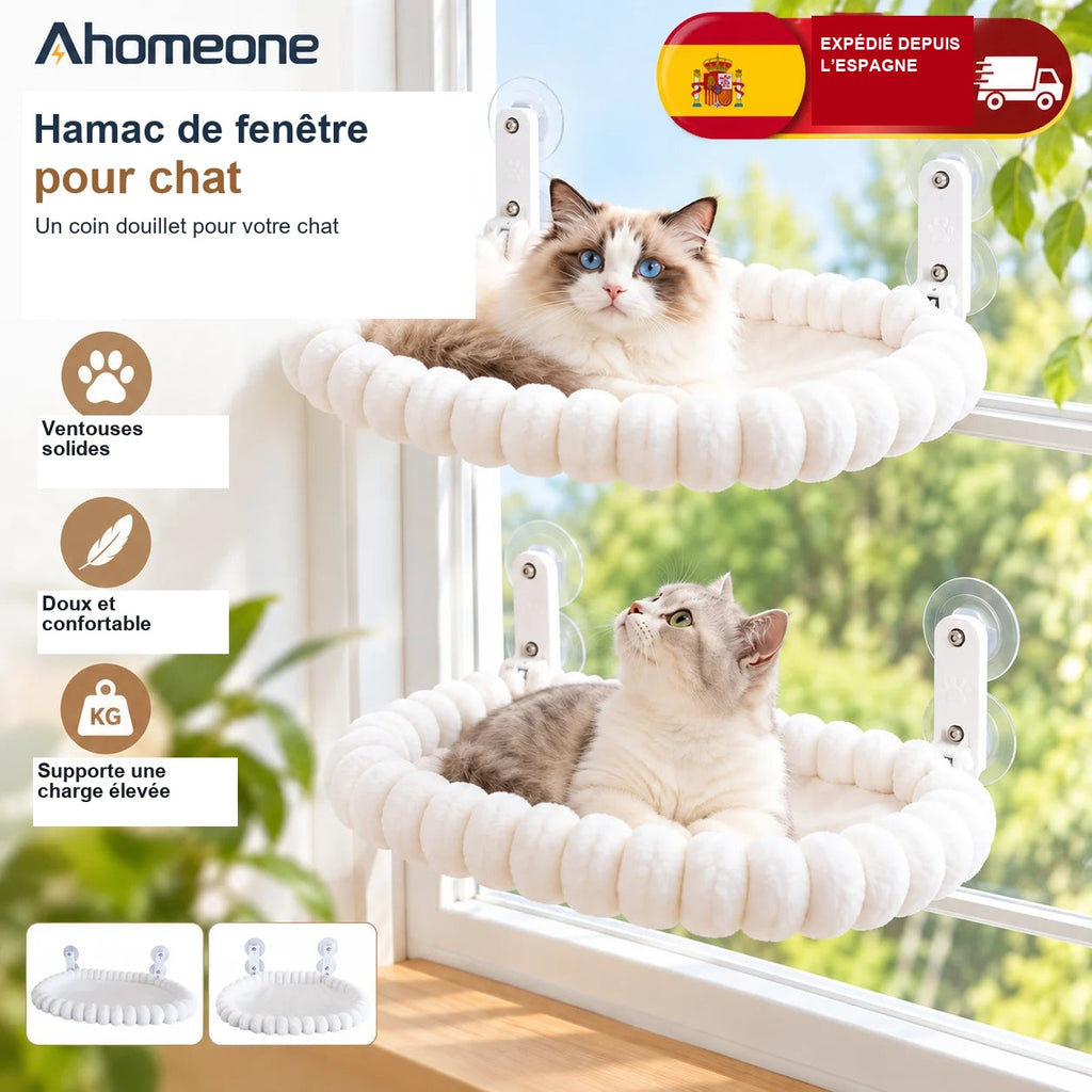 Hamac de fenêtre pour chat, expédié depuis l’Espagne