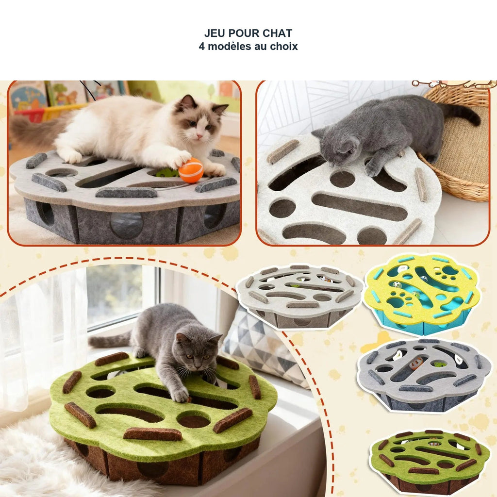 Puzzle pour chat avec quatre modèles au choix