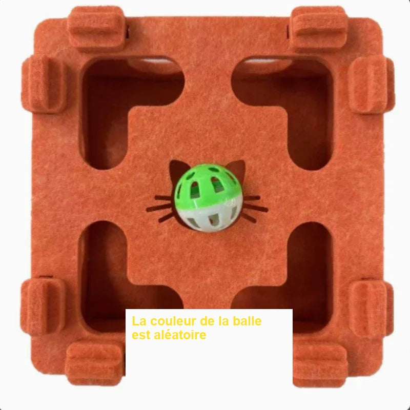 Puzzle pour chat : la couleur de la balle est aléatoire