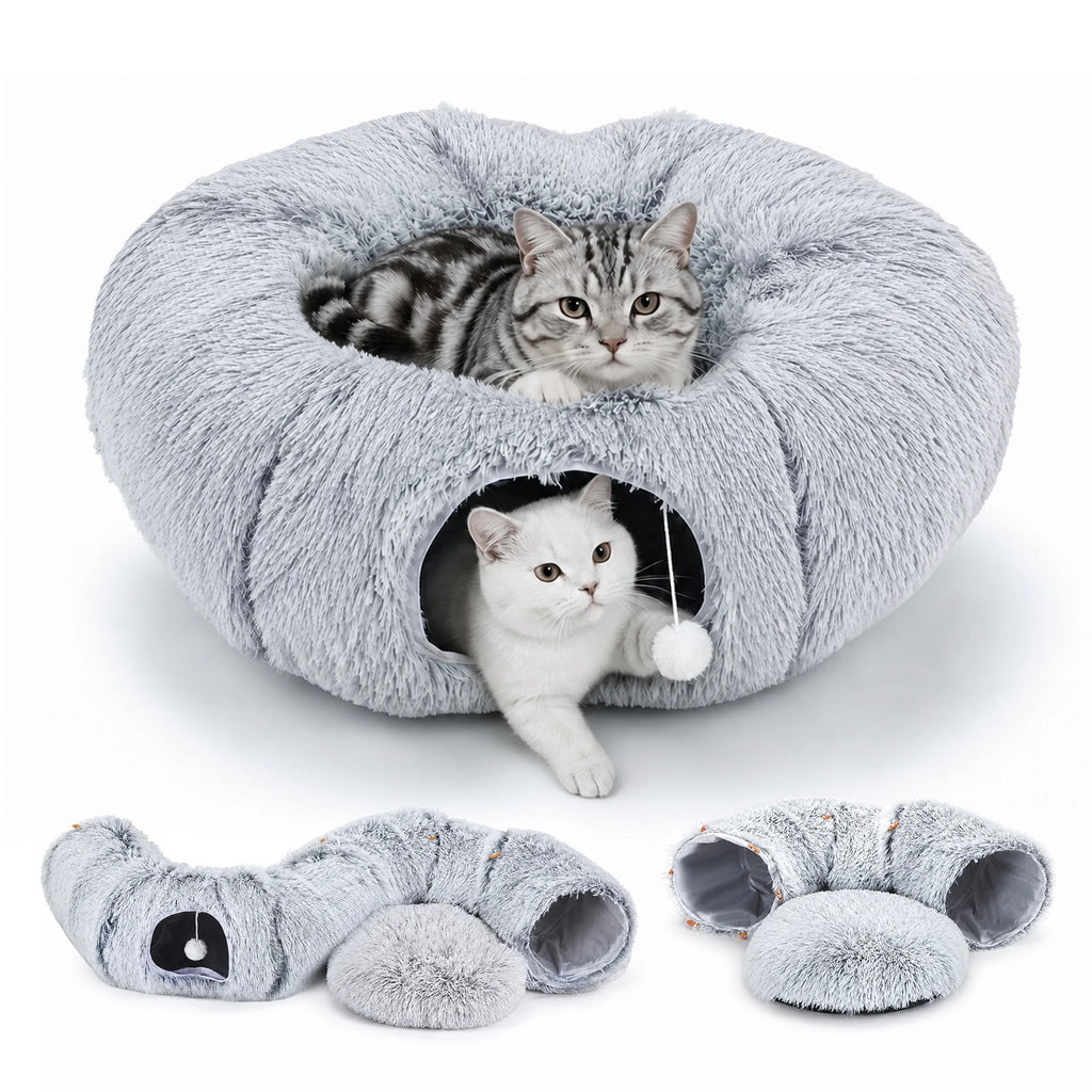 Tunnel et couchage 3-en-1 pour chat