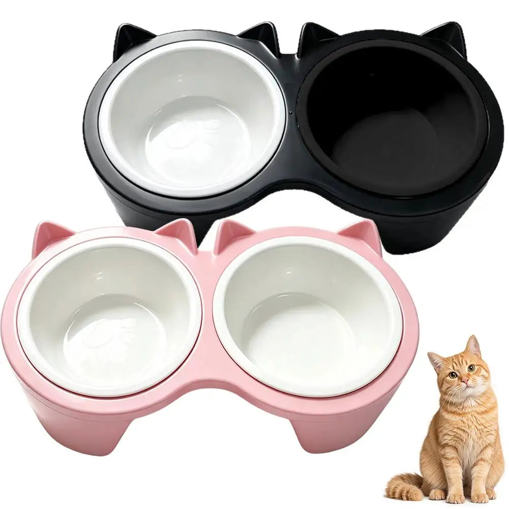 Double gamelle antidérapante pour chien et chat