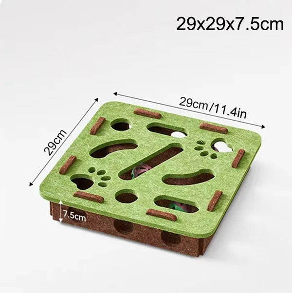 Boîte puzzle en feutre pour chat – Grelot