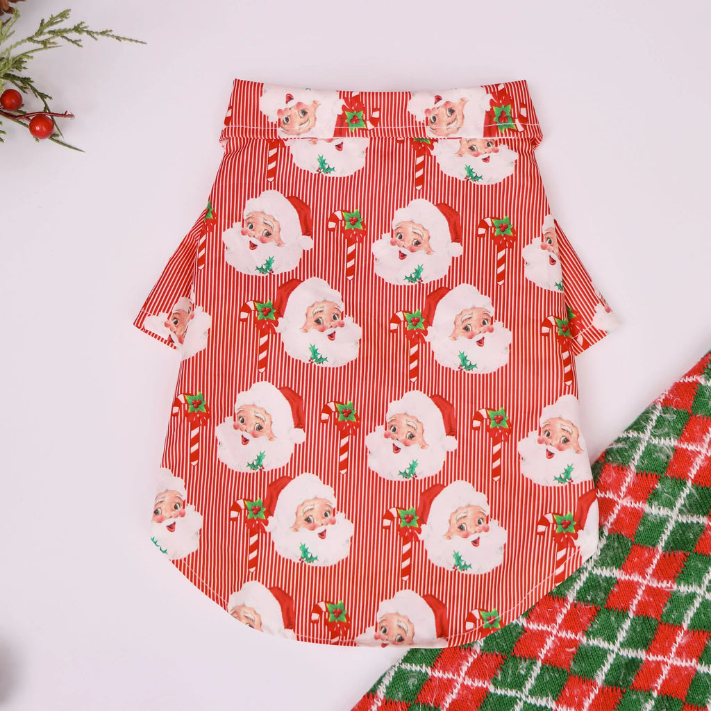 Chemise de Noël pour chien – Col et cravate