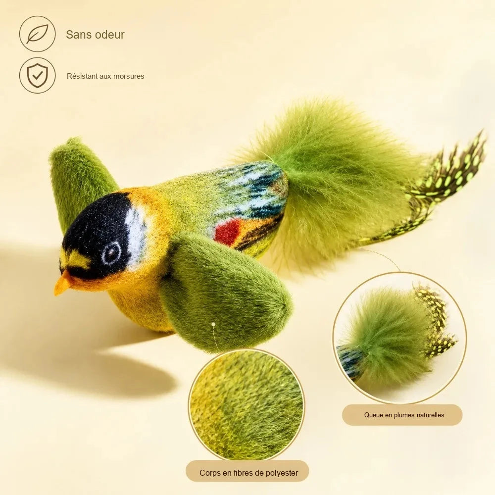 Jouet oiseau suspendu pour chat