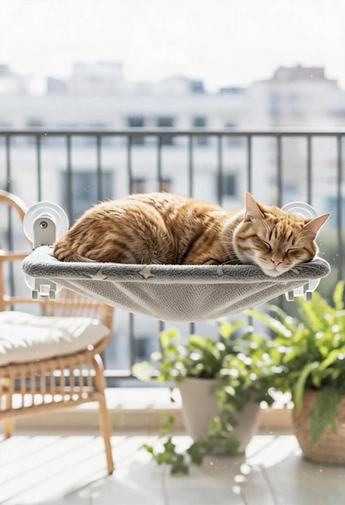 Hamac de fenêtre pliable pour chat – Étoiles