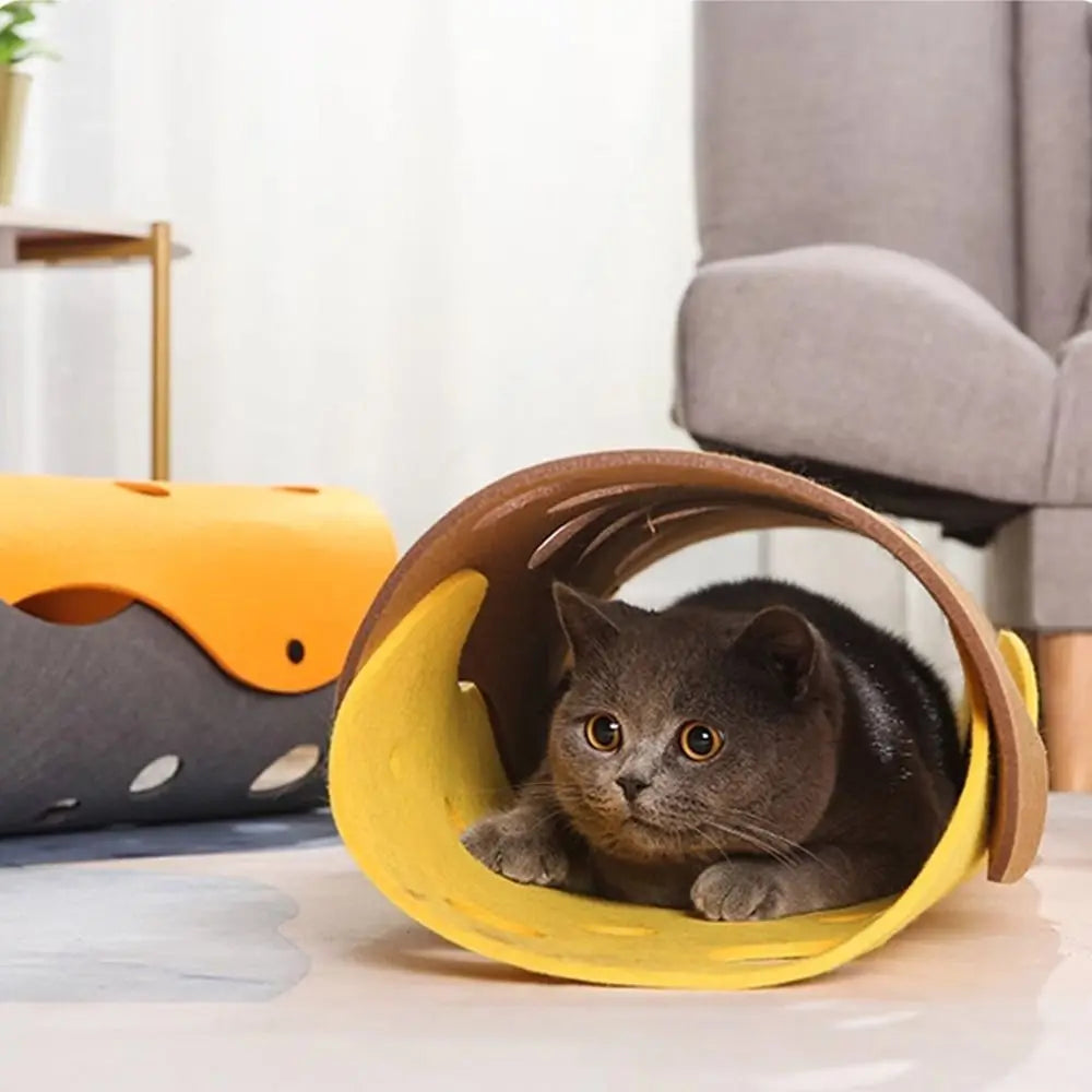 Tapis tunnel pliable pour chat