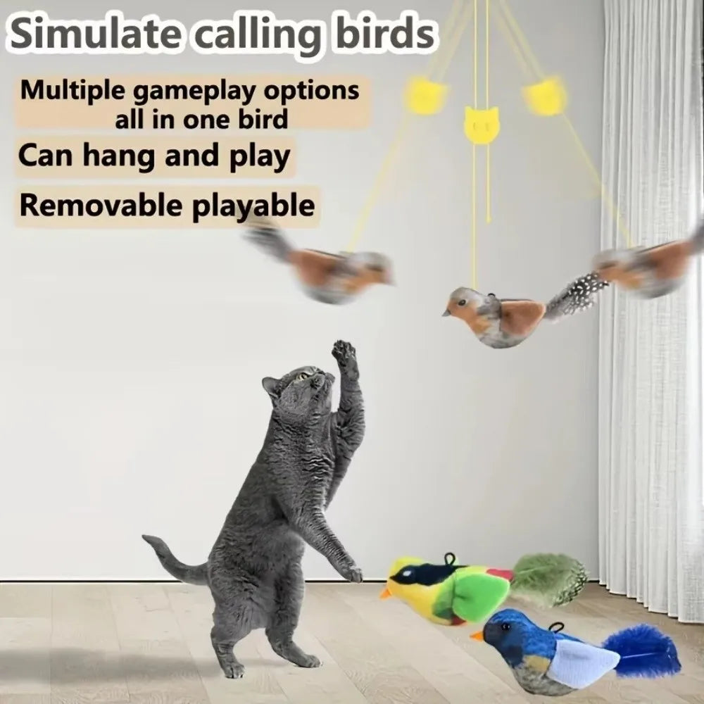 Jouet oiseau sonore pour chat