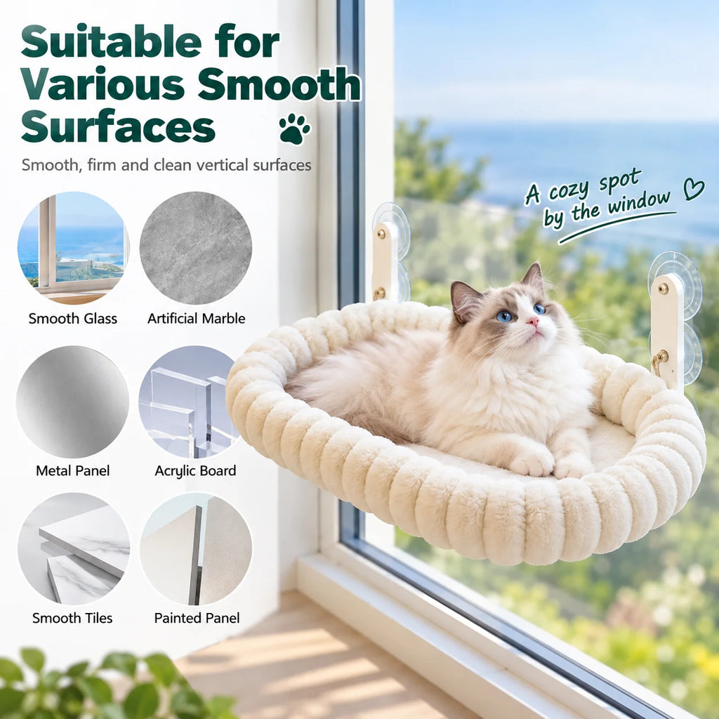 Hamac de fenêtre XL pour chat – 52 × 30 cm