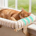 Hamac de fenêtre en bois pour chat – Housse lavable