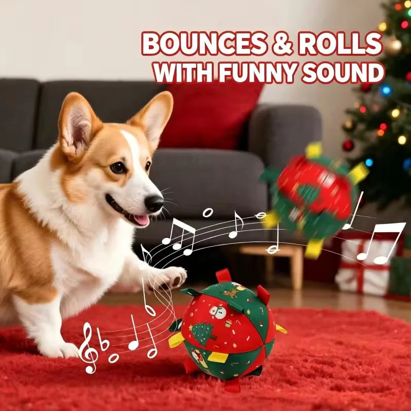 Balle de Noël à grelots pour chien