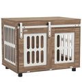 Cage meuble PawHut pour chien – Porte coulissante