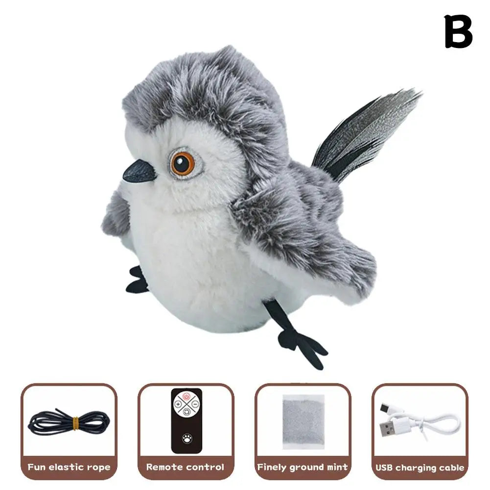 Oiseau télécommandé rechargeable pour chat