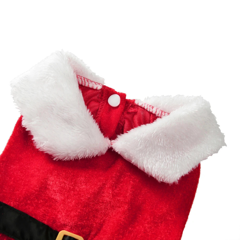 Robe de Noël pour chien et chat – Rouge et blanc