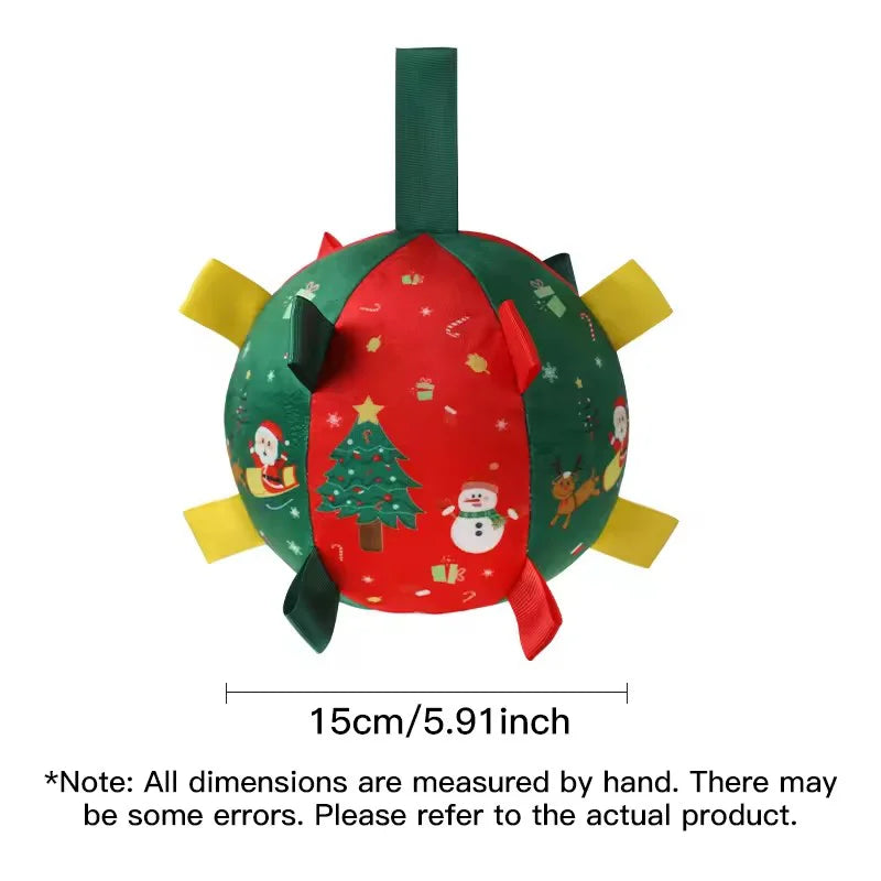 Balle de Noël à grelots pour chien