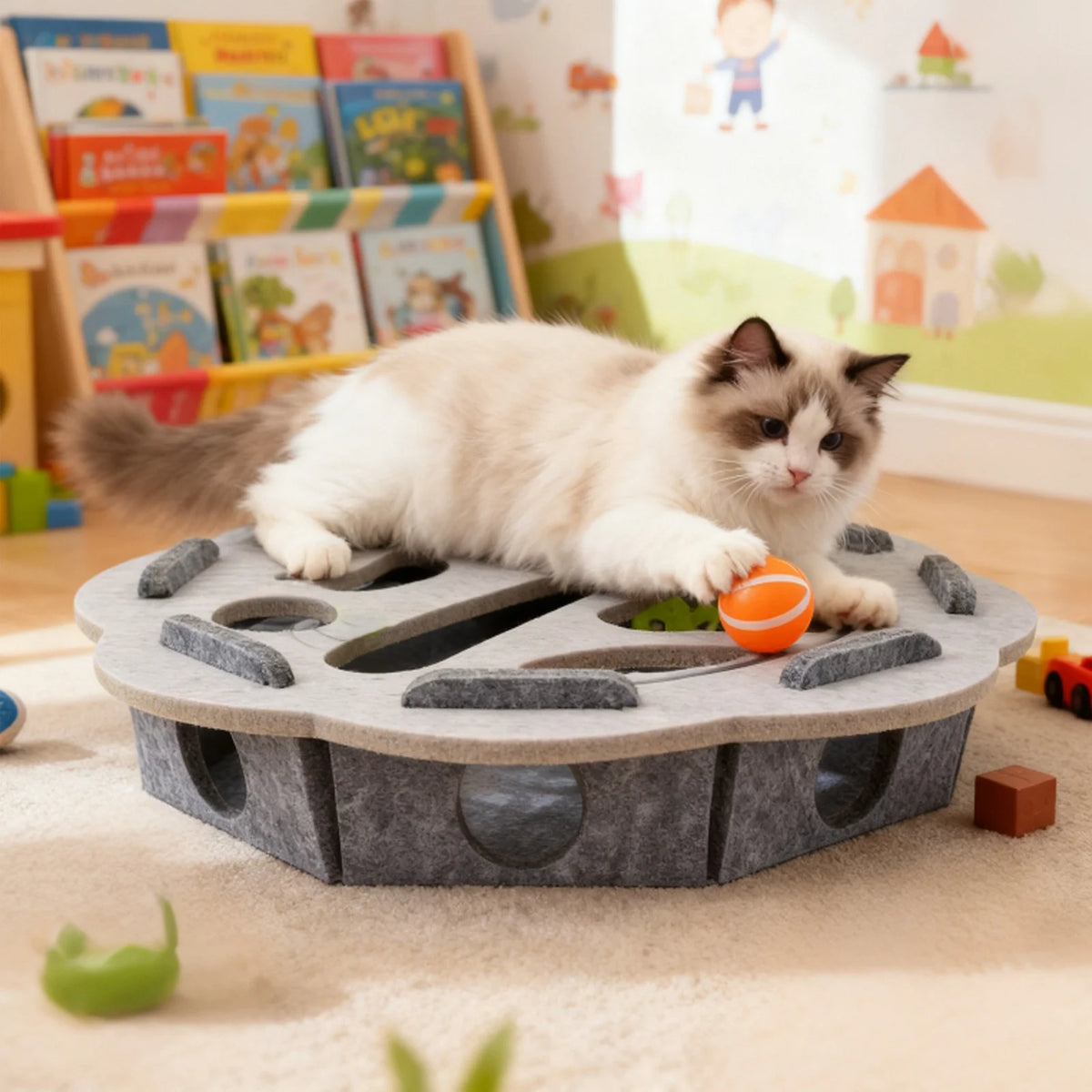 Puzzle pour chat – Balles et cachettes