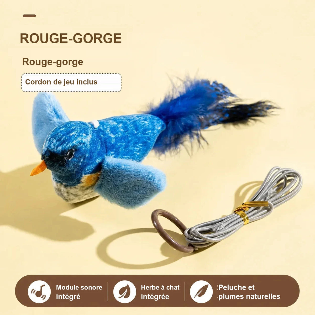Jouet oiseau pour chat – Lots au choix