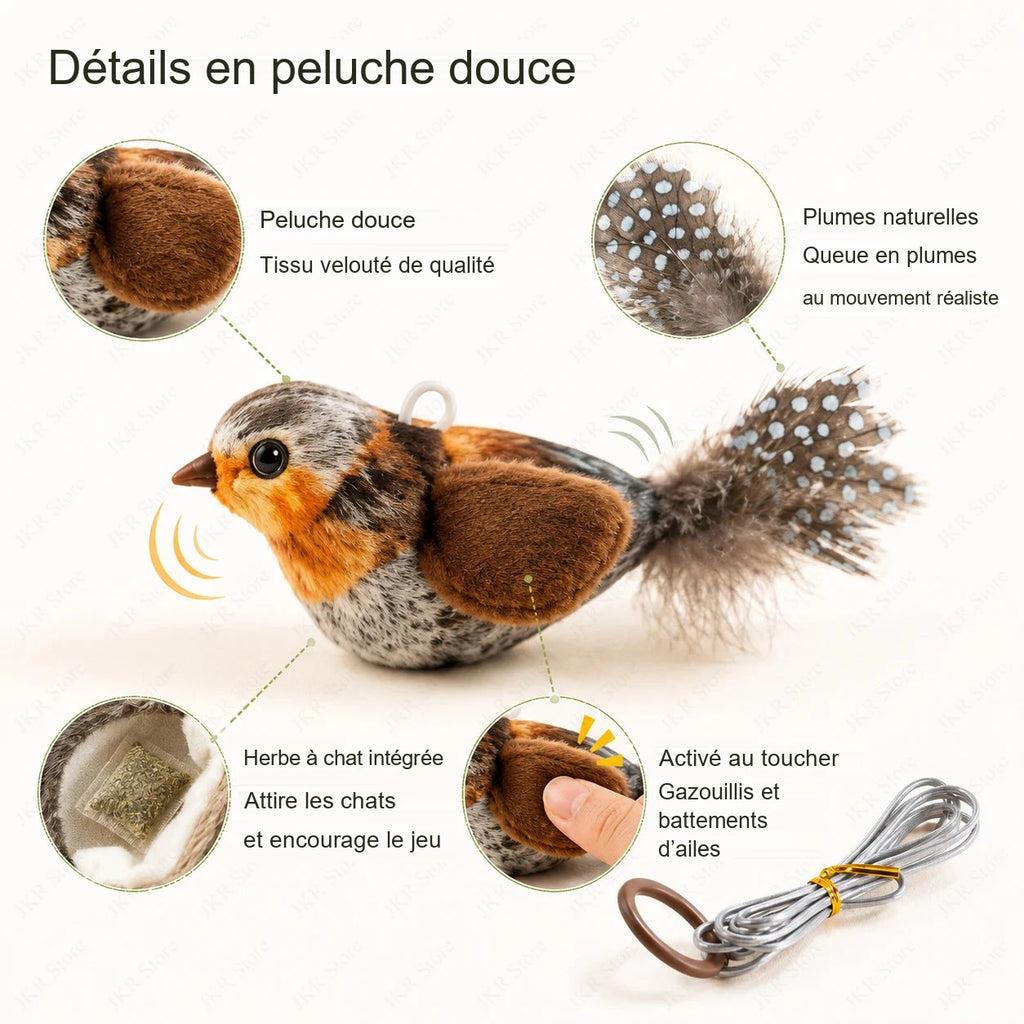 Oiseau électronique pour chat – Gazouillis