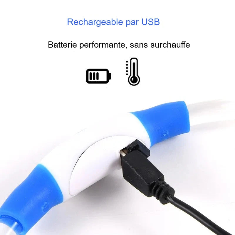 Collier LED rechargeable – 3 modes
