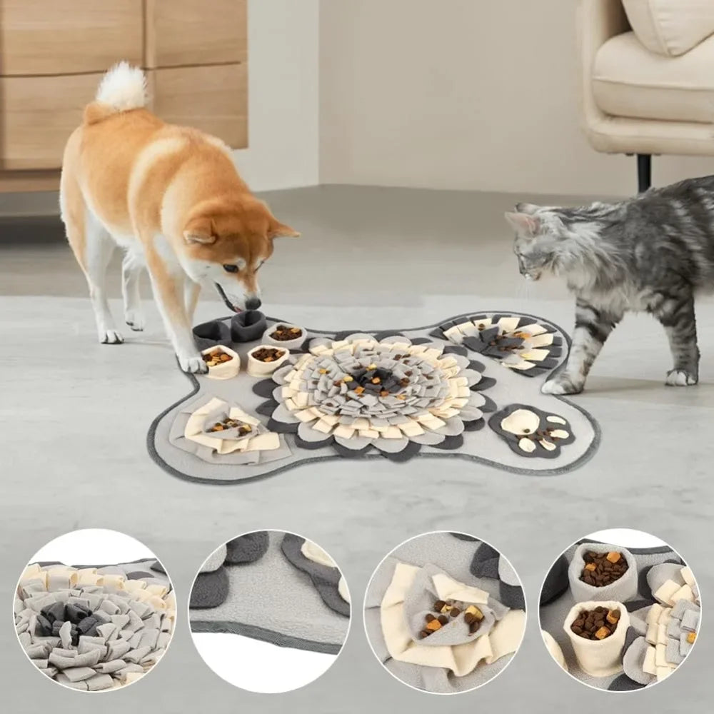 Tapis de fouille floral pour chien
