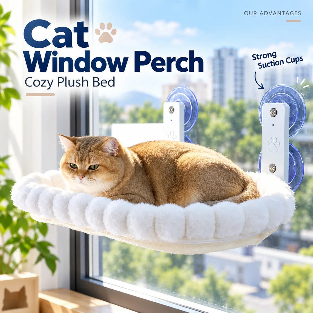 Hamac de fenêtre XL pour chat – 52 × 30 cm