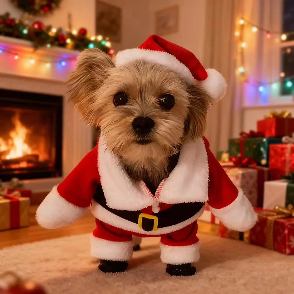 Combinaison de Père Noël pour chien et chat