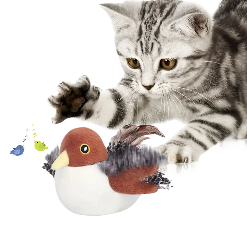 Oiseau rechargeable pour chat – Ailes animées