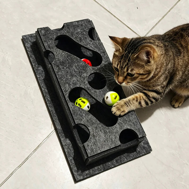 Boîte puzzle en feutre pour chat – Grelot