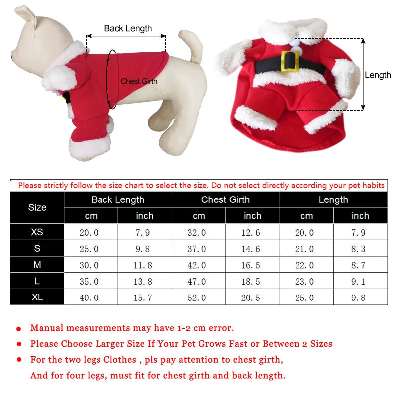 Costume de Père Noël pour petit chien et chat