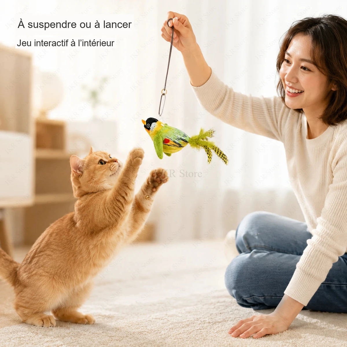 Jouet oiseau électronique pour chat – Chasse