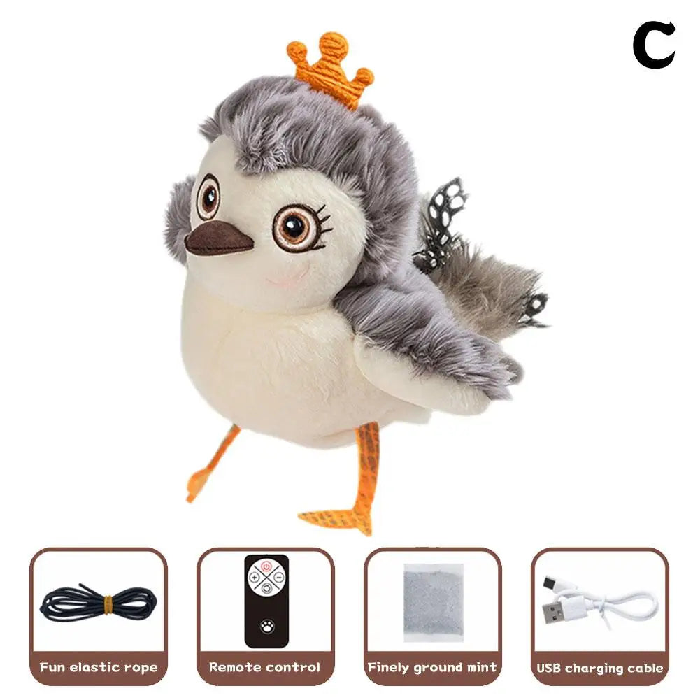 Oiseau télécommandé rechargeable pour chat