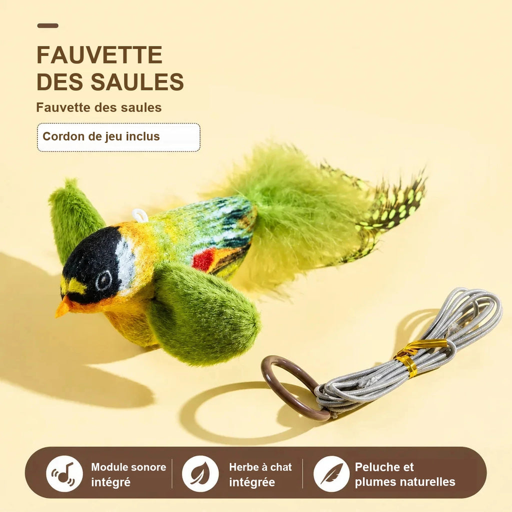 Jouet oiseau suspendu pour chat