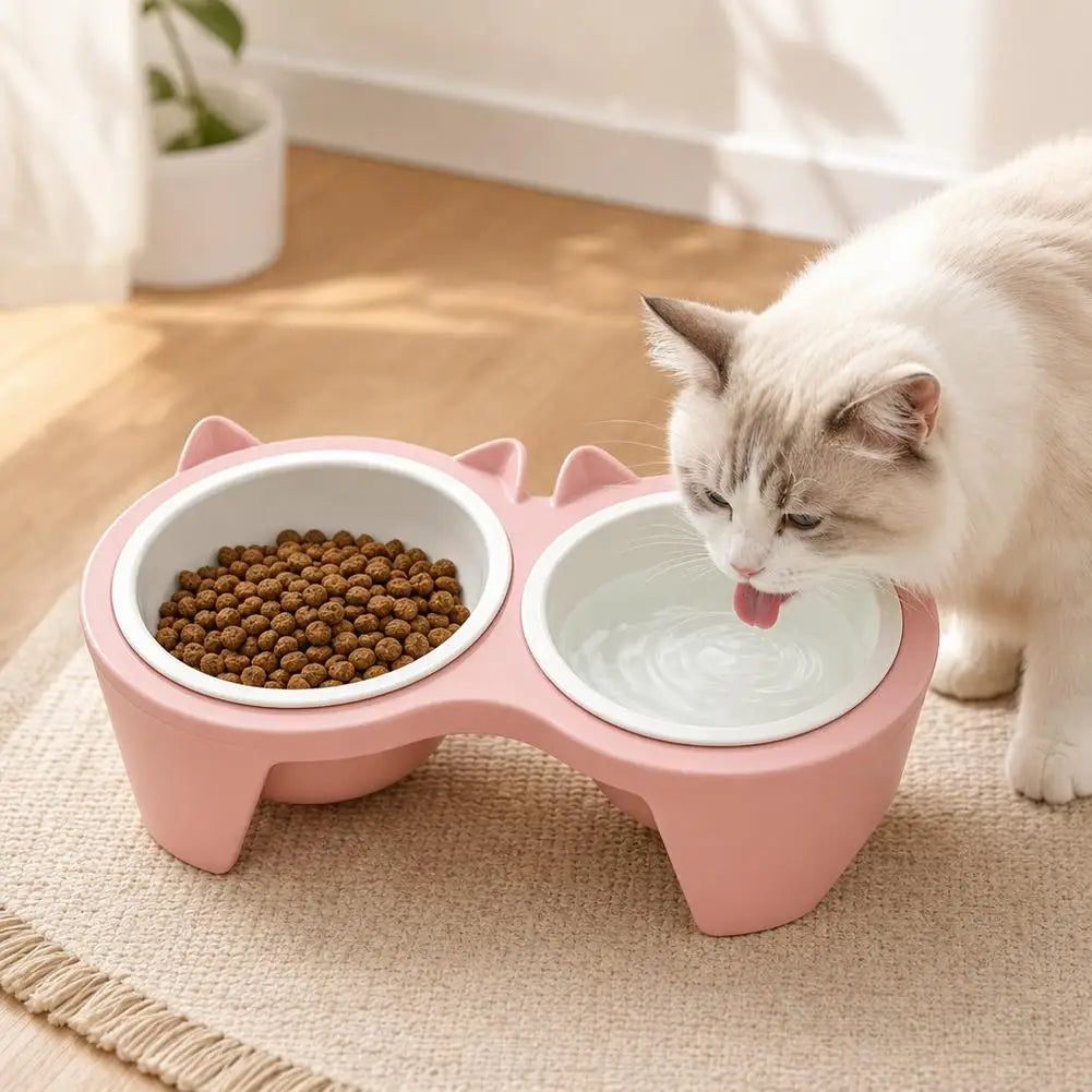 Double gamelle antidérapante pour chien et chat