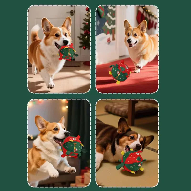 Balle de Noël à grelots pour chien
