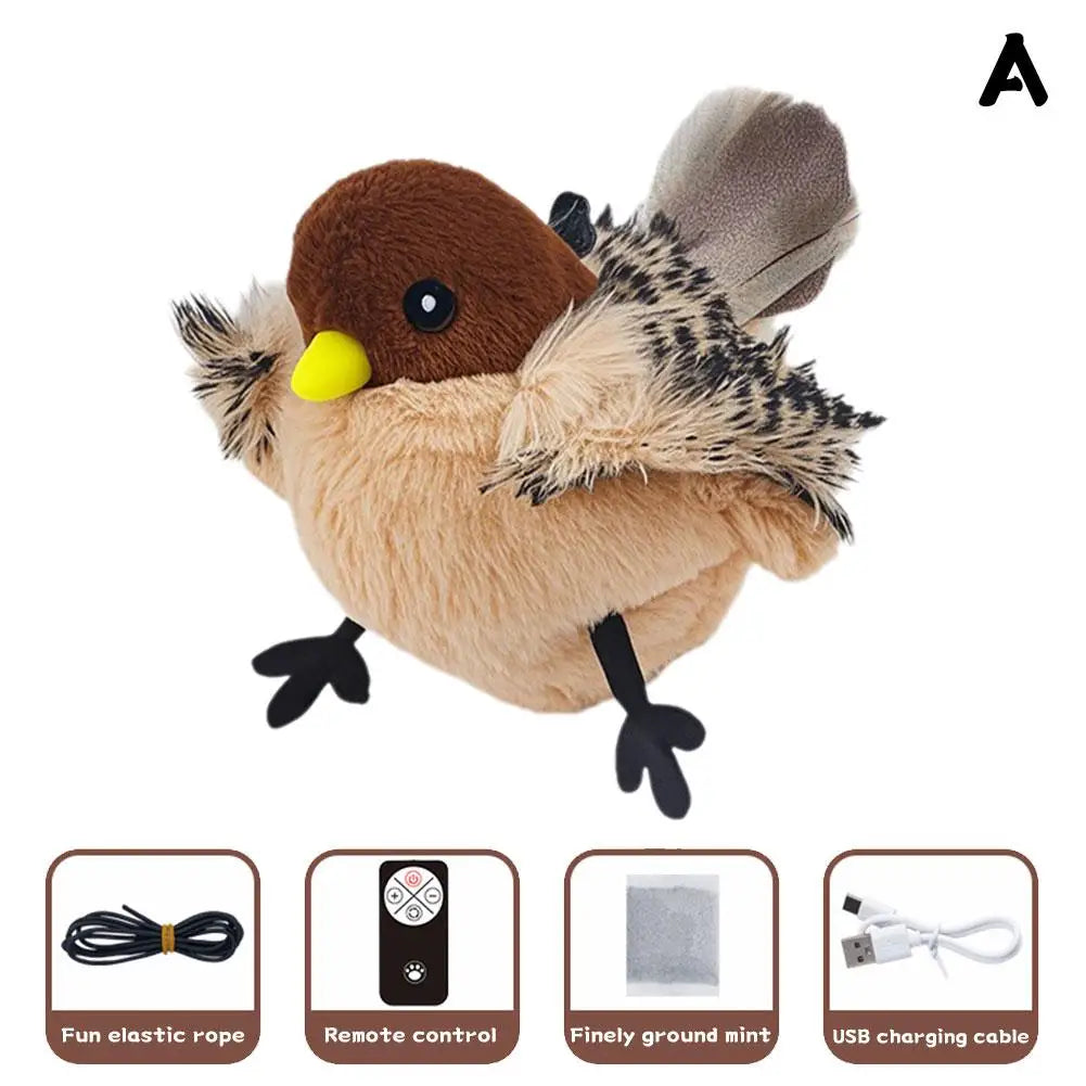 Oiseau télécommandé rechargeable pour chat