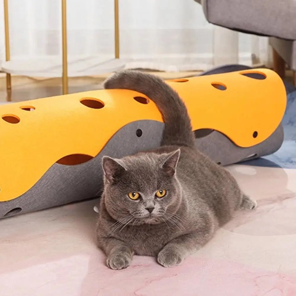 Tapis tunnel pliable pour chat