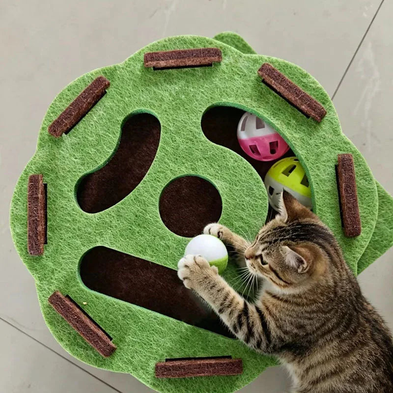 Boîte puzzle en feutre pour chat – Grelot