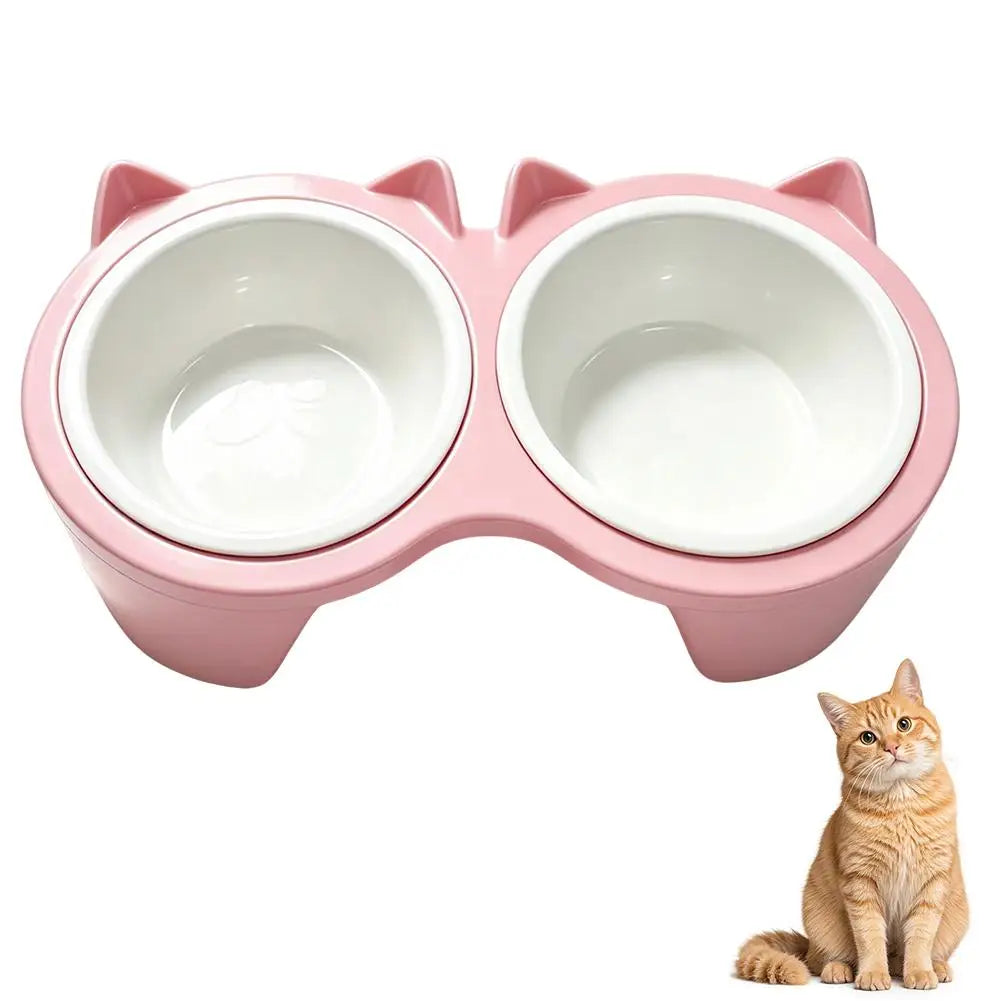 Double gamelle antidérapante pour chien et chat