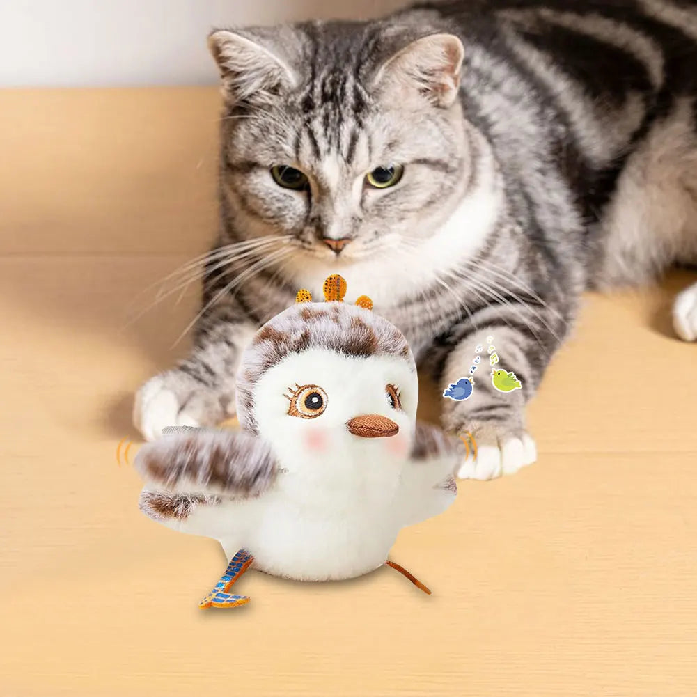 Oiseau rechargeable pour chat – Ailes animées