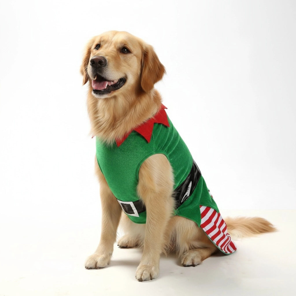 Costume de lutin de Noël pour chien et chat