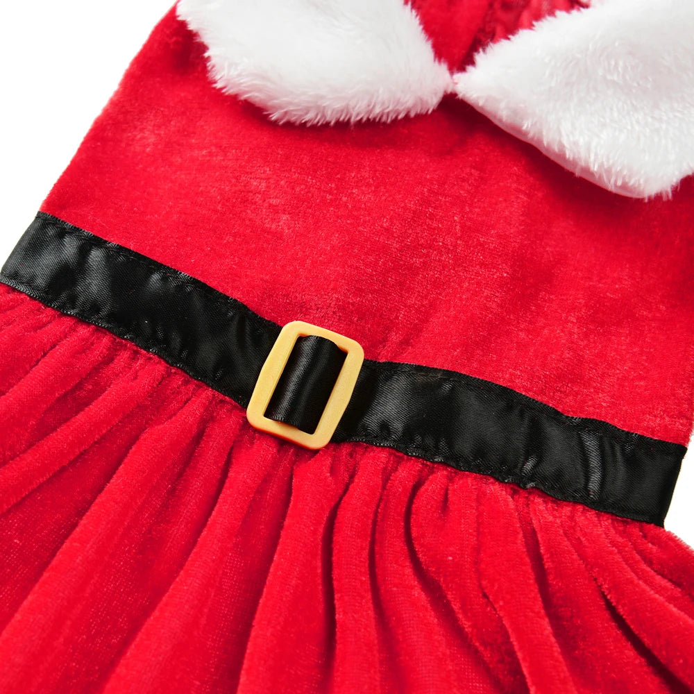 Robe de Noël pour chien et chat – Rouge et blanc