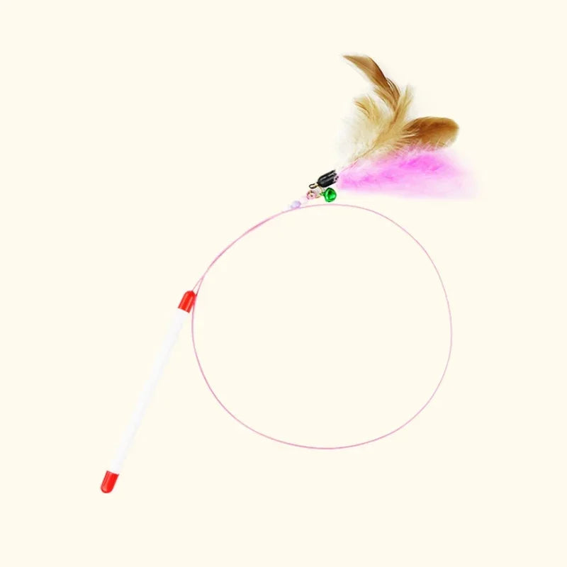 Jouet plume pour chat – Grelot et ventouse