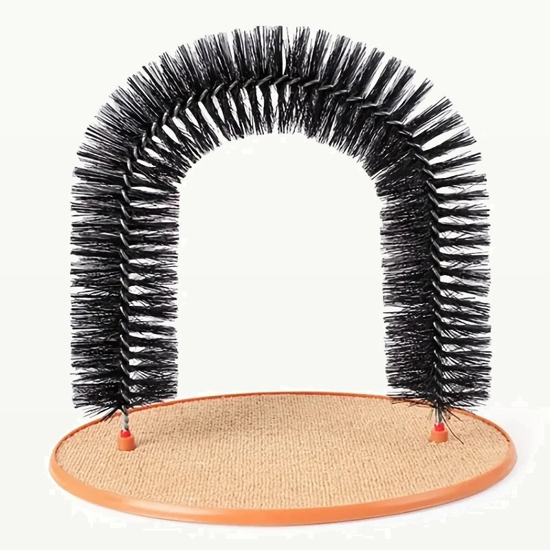 Vue de face de l’arche de toilettage pour chat