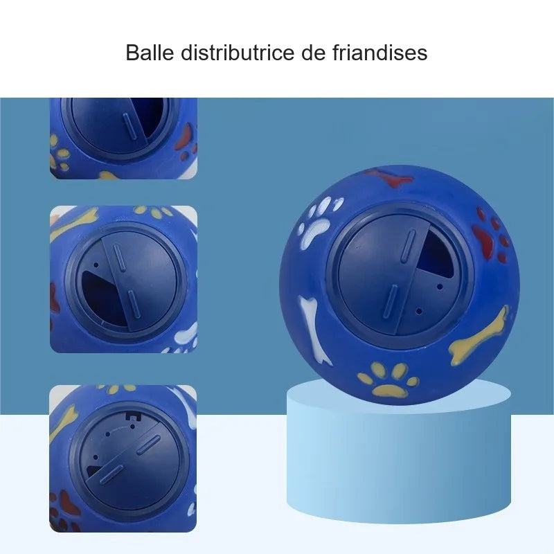 Balle distributrice de friandises pour chien et chat