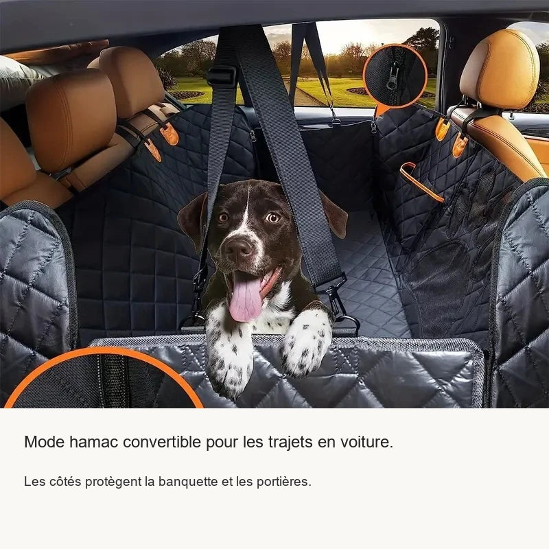 Housse de voiture pour chien en mode hamac convertible