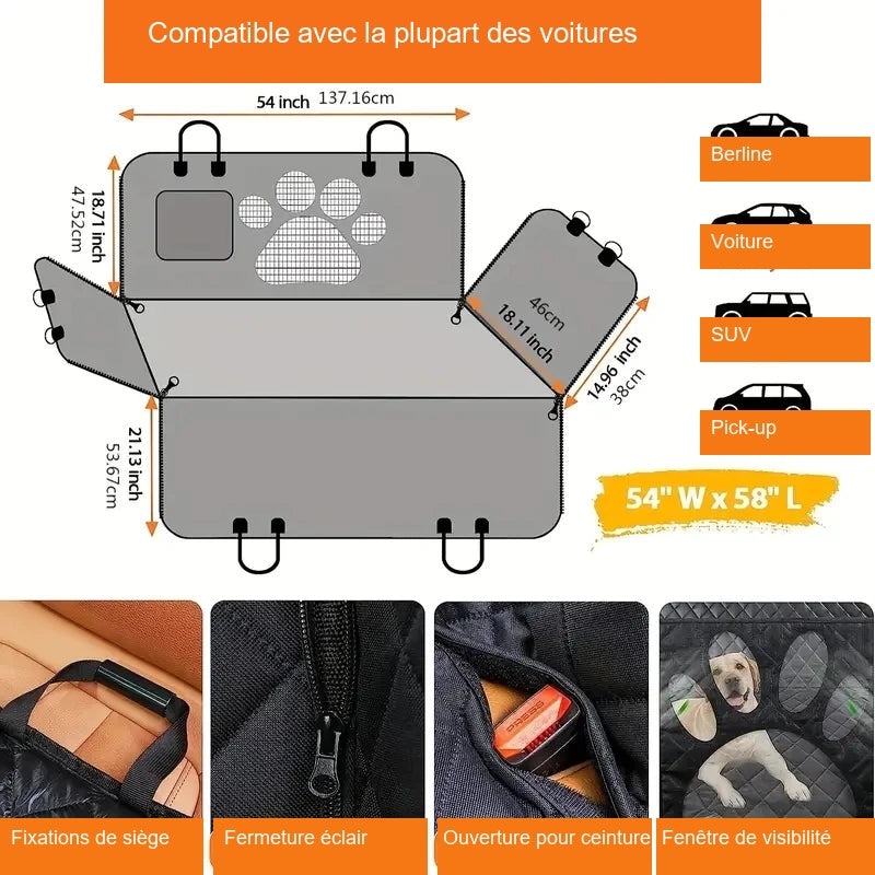 Housse de voiture universelle avec fixations et fenêtre de visibilité