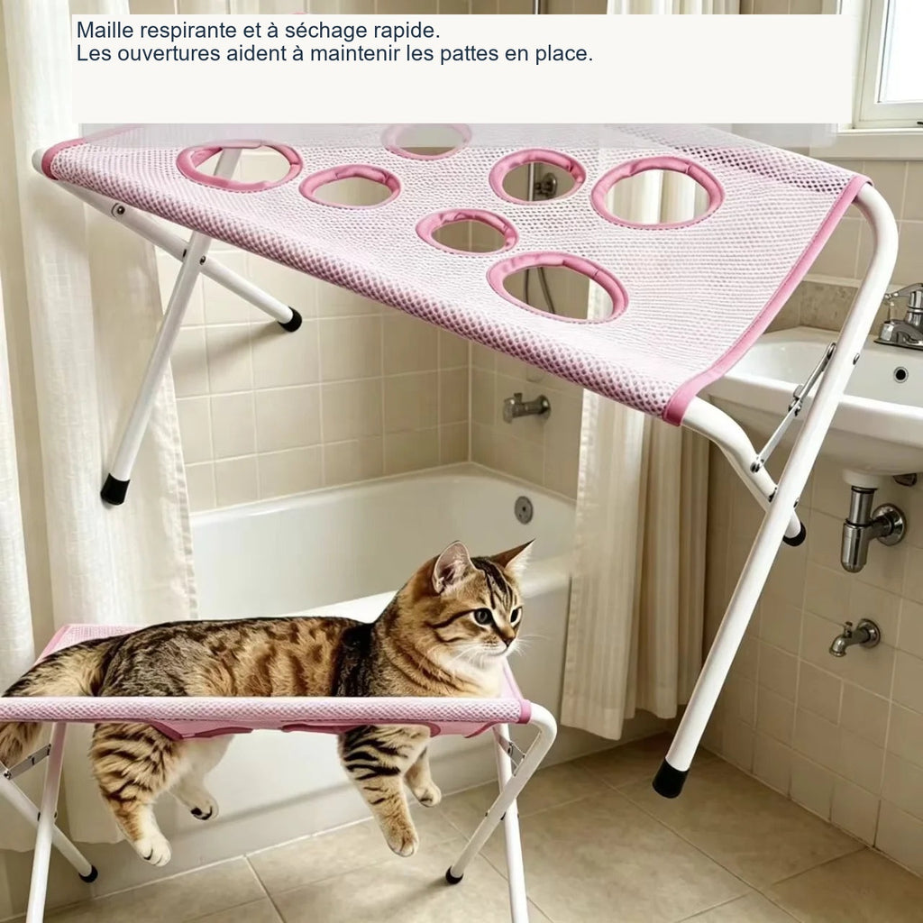 Table de toilettage en maille respirante à séchage rapide