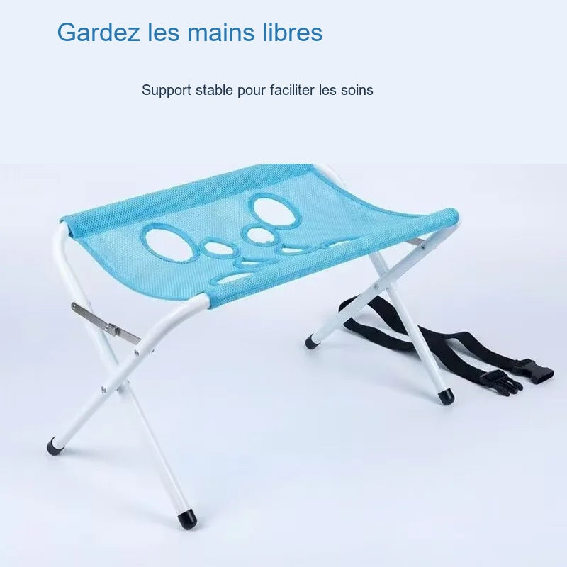 Support stable pour garder les mains libres pendant les soins
