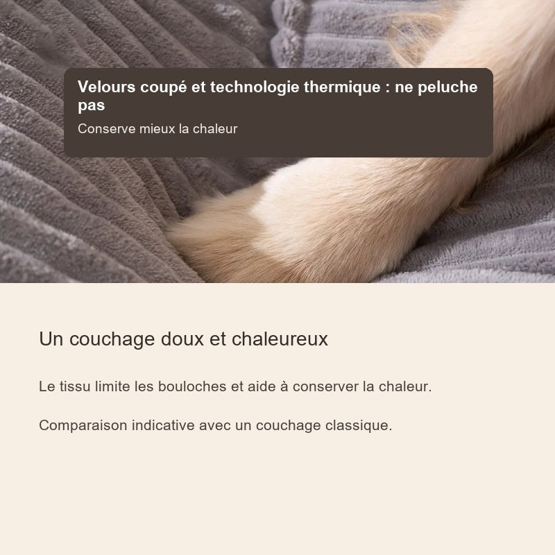 Panier pour chien, tissu doux et chaleur conservée