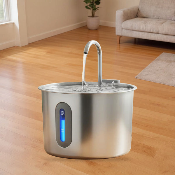 Fontaine inox pour chat – 2,2 L